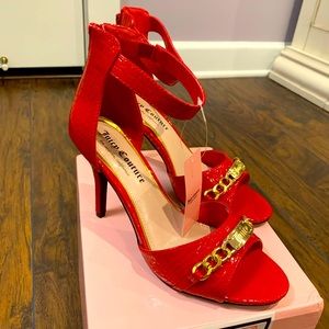 Brand New Red Peep Toe Juicy Couture Heels